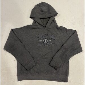 Vintage JanSport Georgetown University‎ Hoyas Sweatshirt Hoodie Mens Large Gray